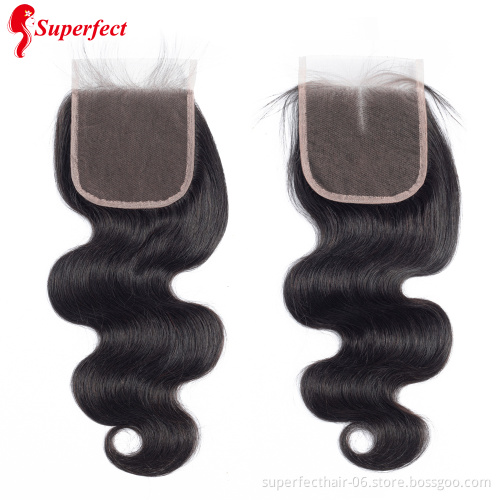 Factory Price Wholesale Vendor Last For Long Virgin Hair Closure 4*4 Body Wave